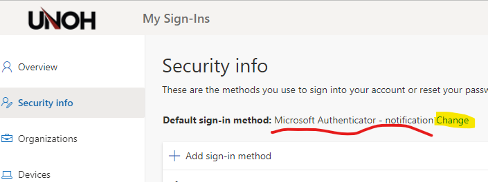 security info authenticator